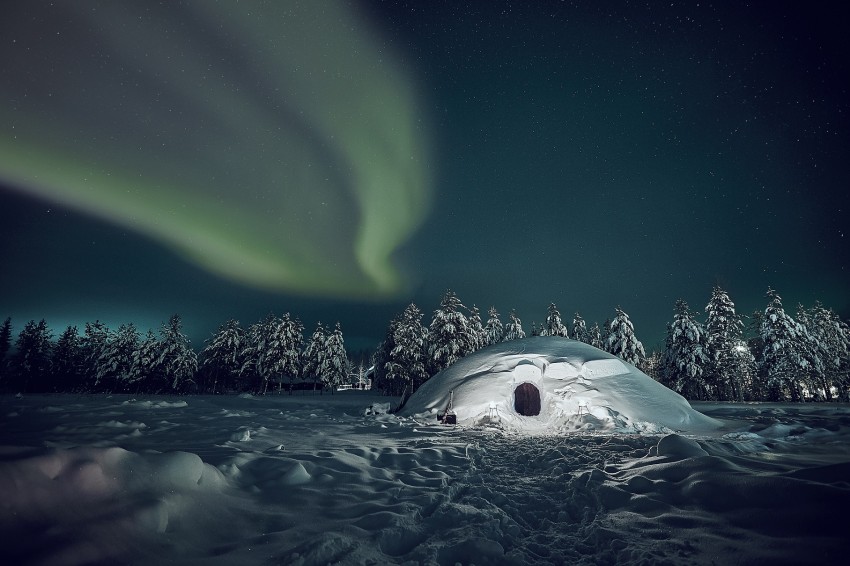 Een sneeuwiglo in Finland © Airbnb 